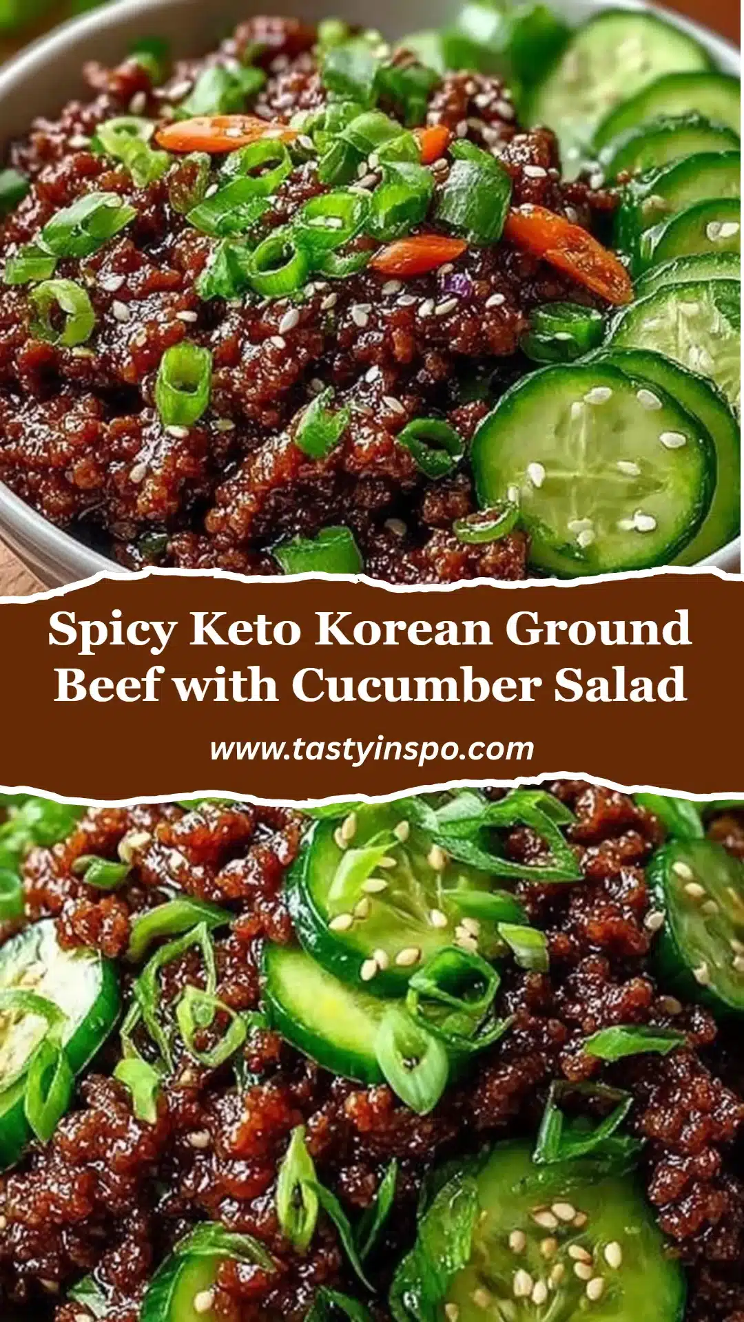 Spicy Keto Korean Ground Beef with Cucumber Salad (Easy!) 3 Spicy Keto Korean Ground Beef with Cucumber Salad