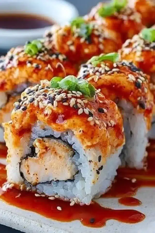 Spicy Volcano Roll (Easy Copycat Sushi Recipe) 2 Spicy Volcano Roll