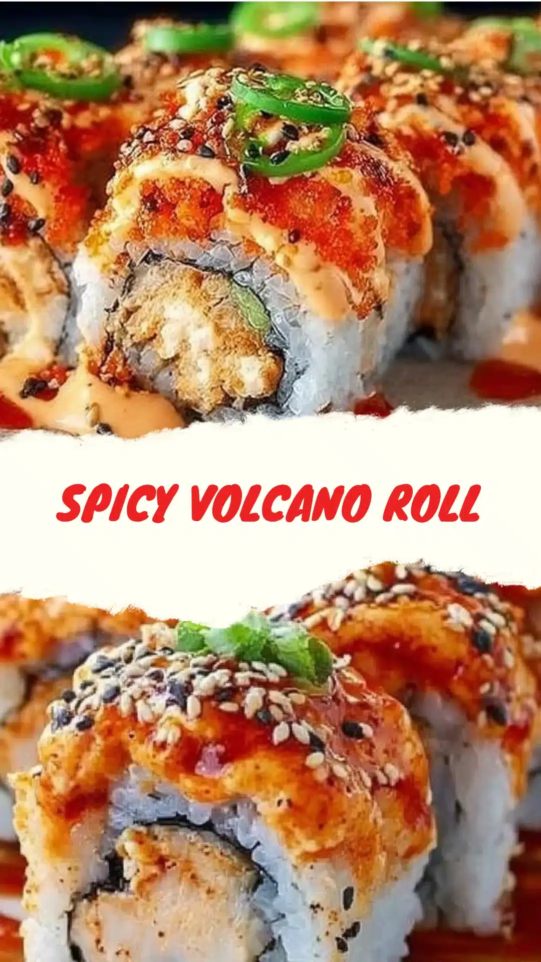 Spicy Volcano Roll (Easy Copycat Sushi Recipe) 3 Spicy Volcano Roll