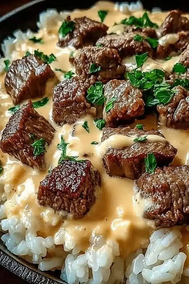 Steak Queso Rice Bowl