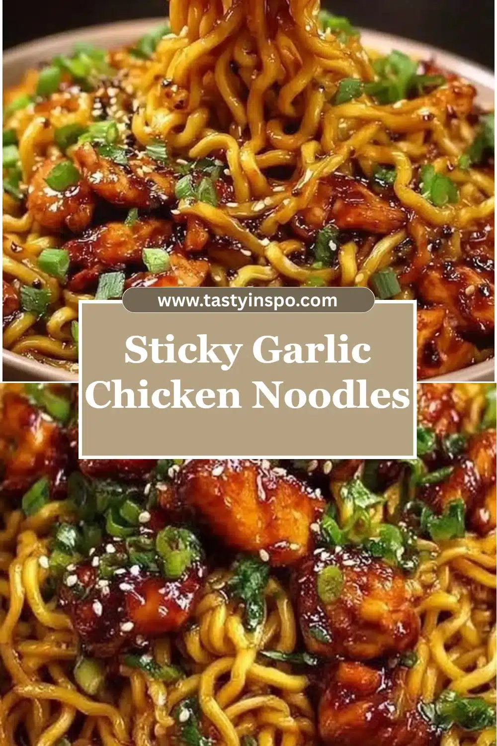 Sticky Garlic Chicken Noodles