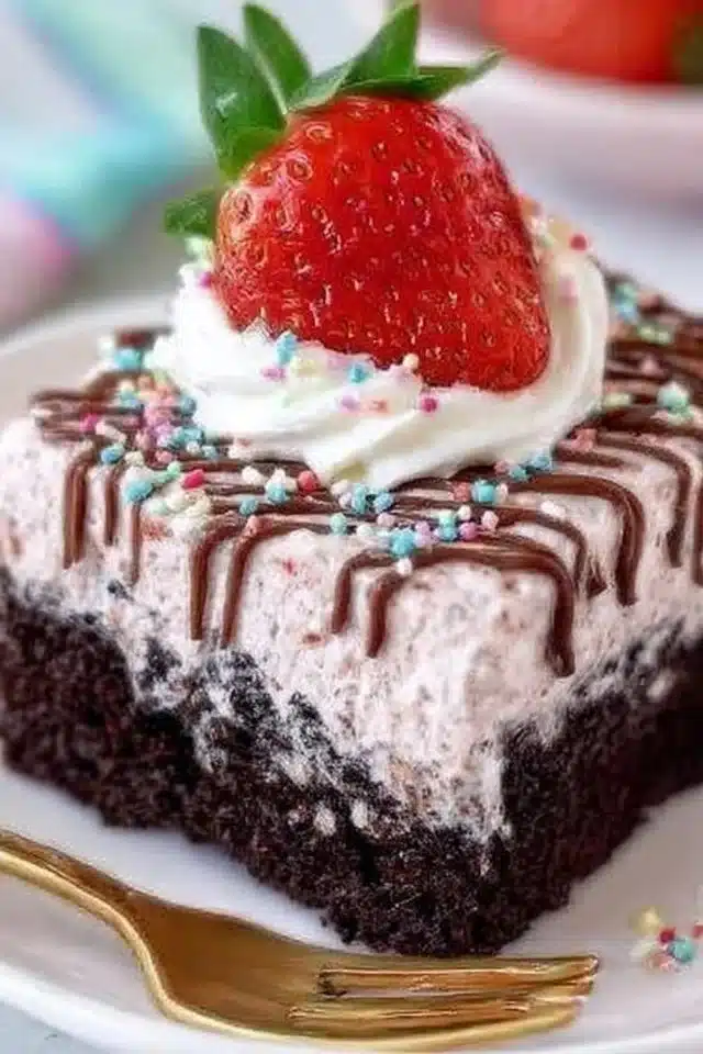 Strawberry Milkshake Poke Cake (Easy, Creamy, and Fun!) 2 Strawberry Milkshake Poke Cake