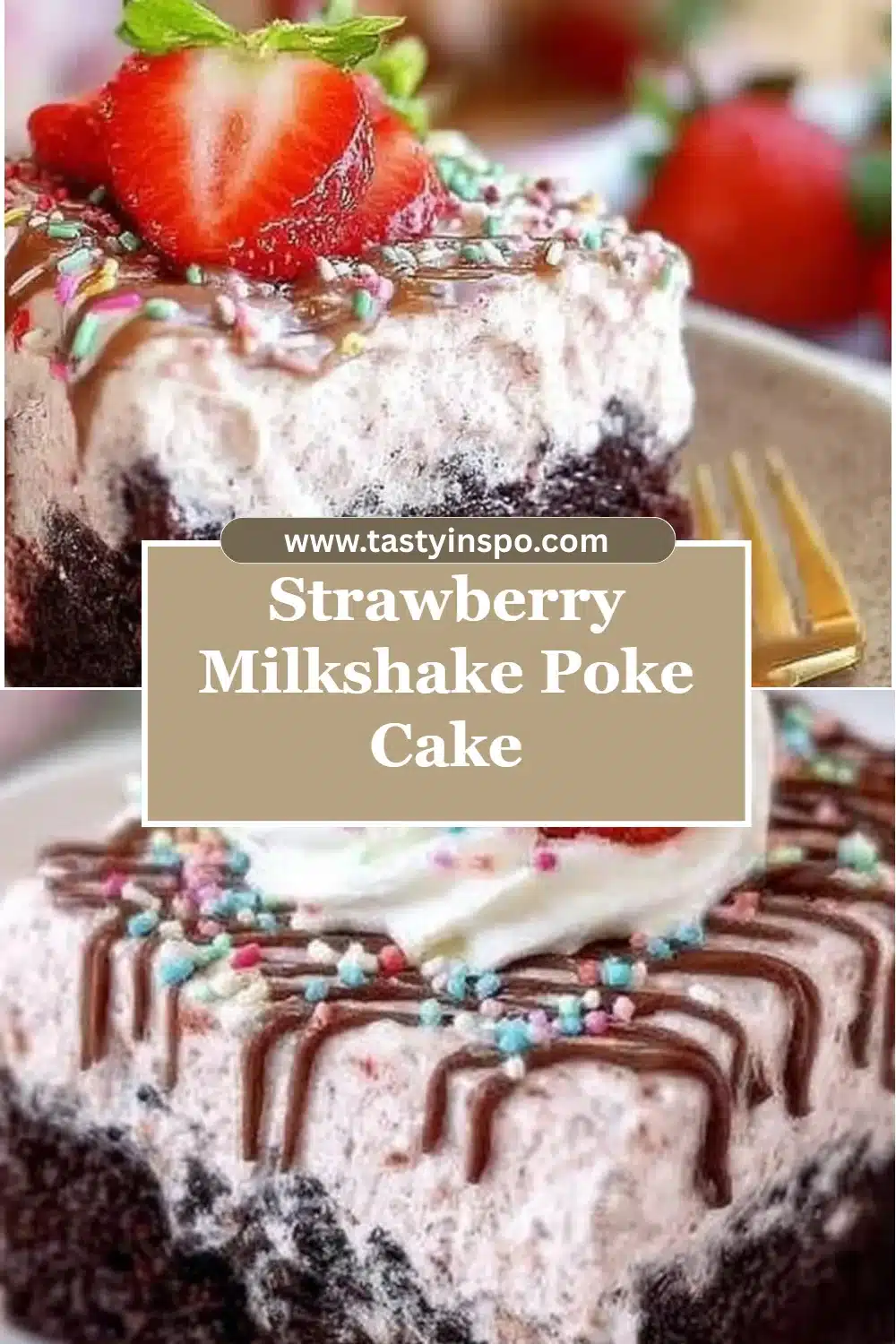 Strawberry Milkshake Poke Cake (Easy, Creamy, and Fun!) 3 Strawberry Milkshake Poke Cake
