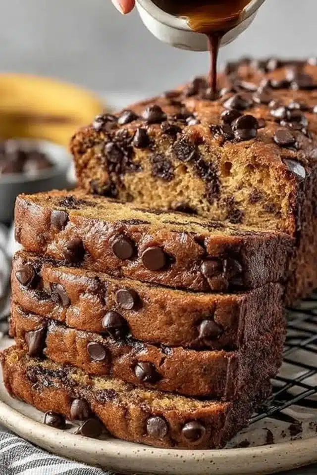Easy Super Moist Chocolate Chip Banana Bread (One-Bowl) 2 Super Moist Chocolate Chip Banana Bread Recipe