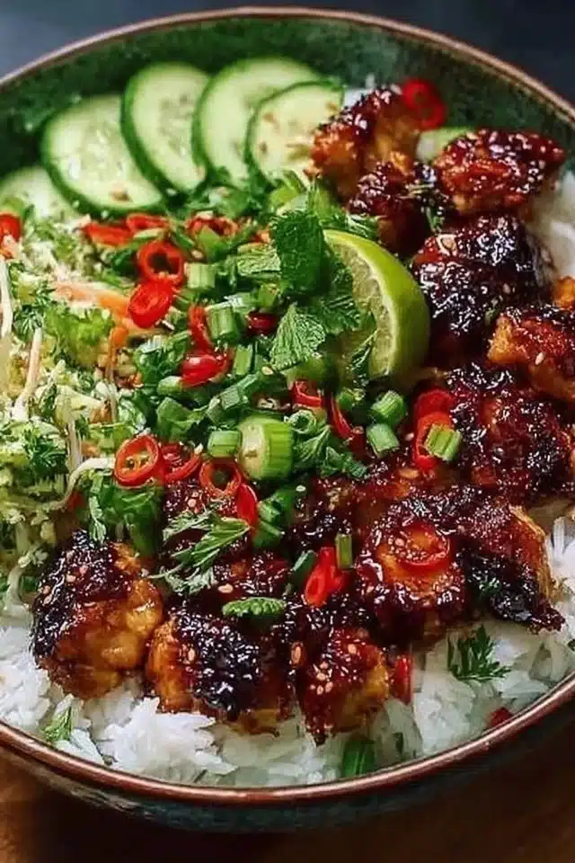 Sweet Chili Chicken Rice Bowls (Easy 30-Minute Dinner) 2 Sweet Chili Chicken Rice Bowls