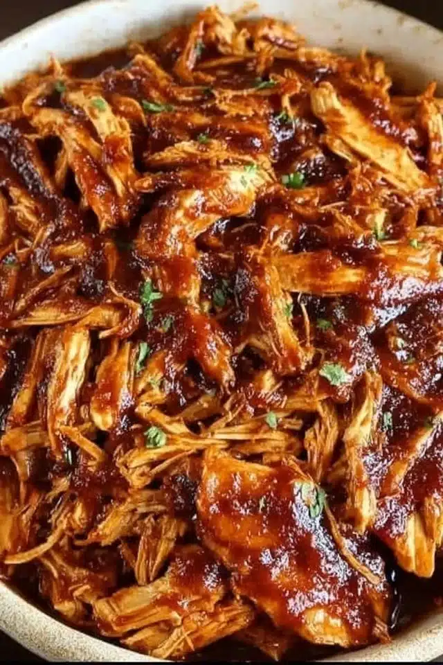 The Best Crockpot BBQ Chicken (Easy Pulled Chicken)