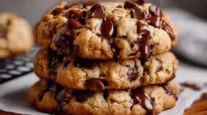 The Best Giant Chocolate Chip Cookie (Crispy Edges, Gooey Center!) Delicious giant chocolate chip cookie fresh out of the oven