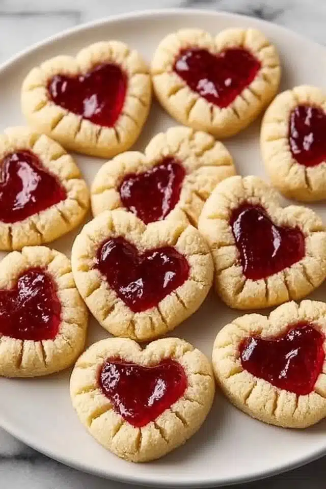 Thumbprint Heart Cookies Recipe