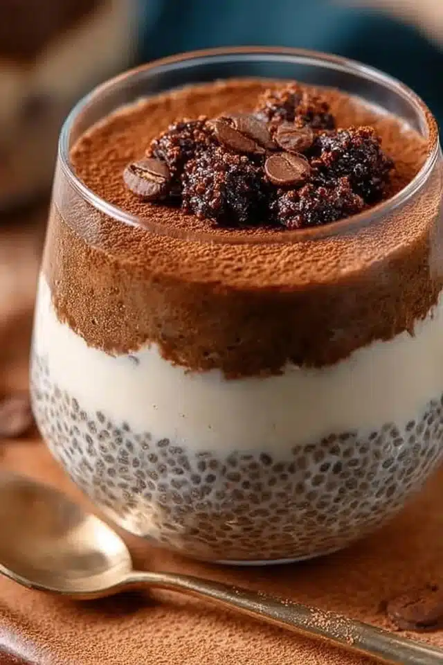 Tiramisu Chia Pudding With Greek Yogurt