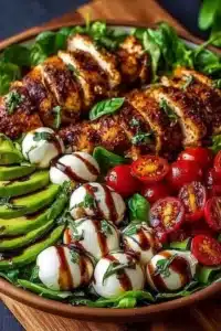 Baked Marinated Chicken Salad with Mozzarella and Balsamic Vinaigrette Easy Dinner Recipe Baked Marinated Chicken Salad with Mozzarella and Balsamic Vinaigrette