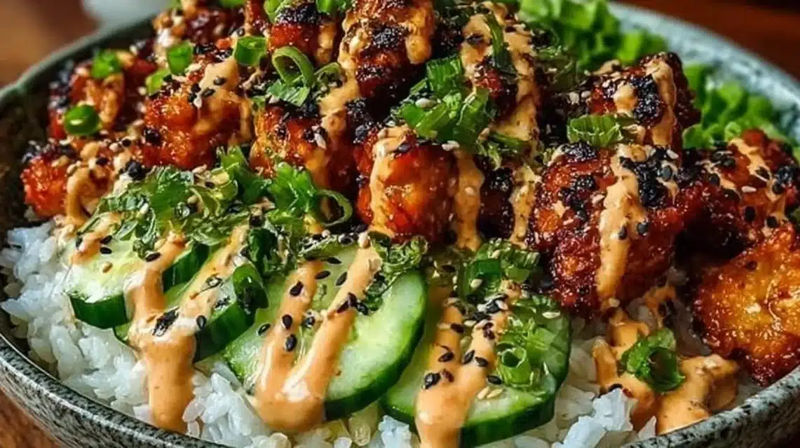 Best 10 Easy Dinner Recipes for Quick and Delicious Meals 9 Bang Bang Chicken Bowl for an Easy Flavor Packed Dinner