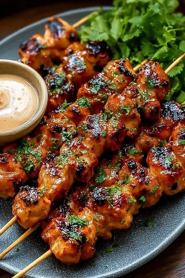 Bang Bang Chicken Skewers