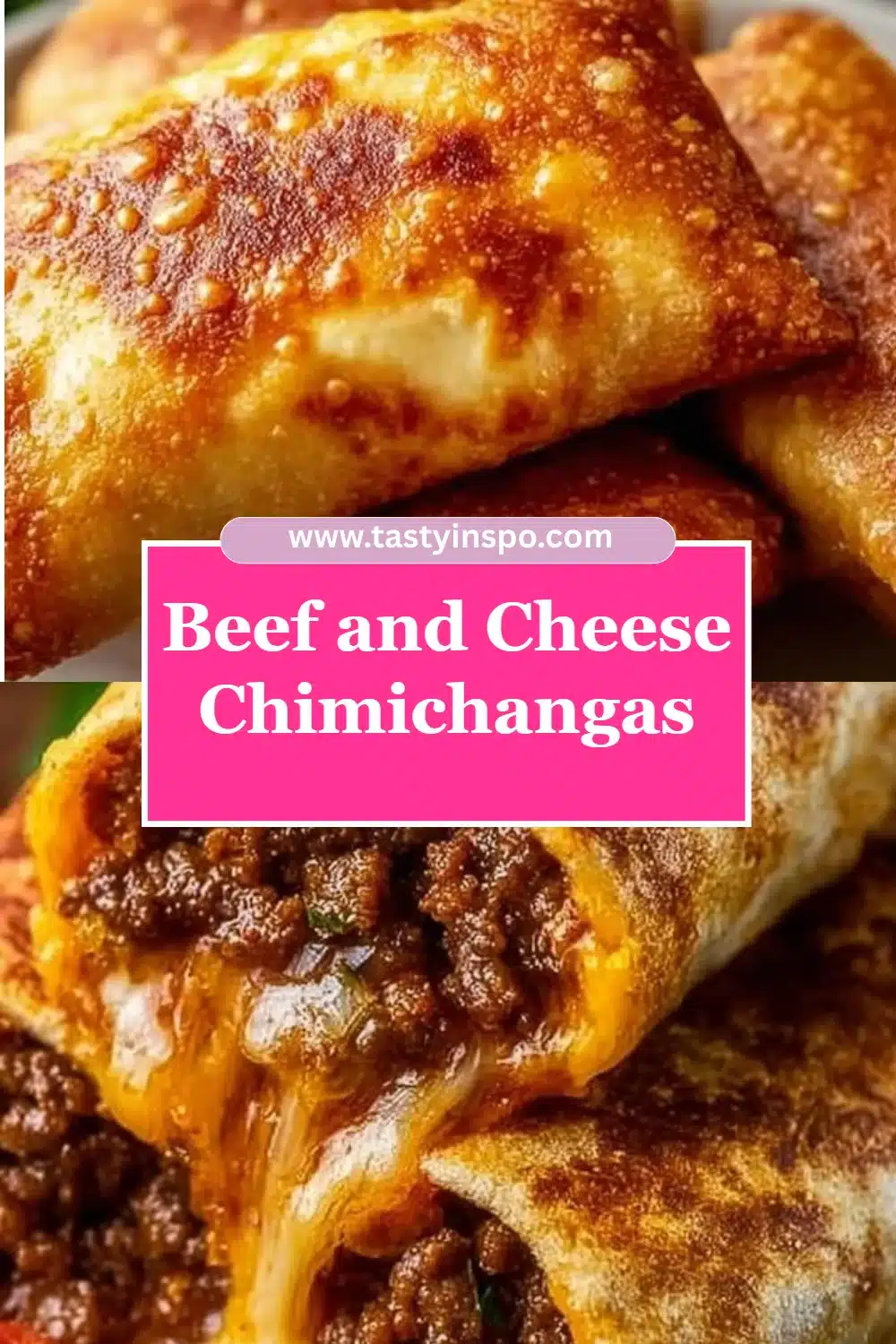 Beef and Cheese Chimichangas