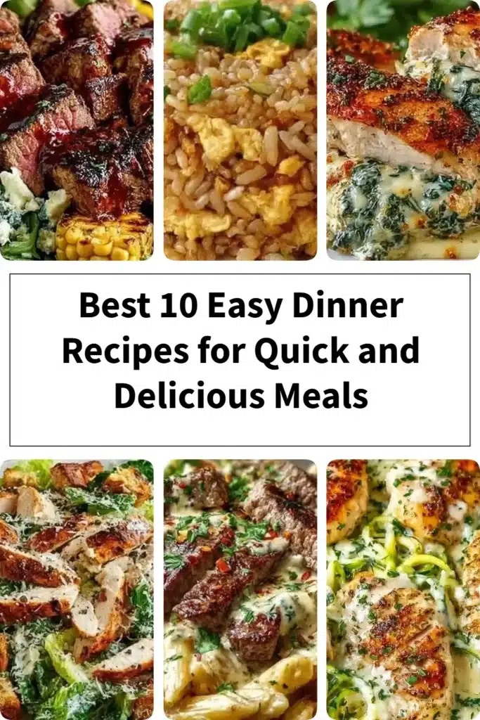 Delicious and easy dinner recipes for quick meal preparation.