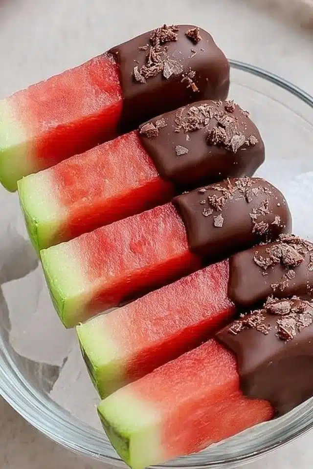 Easy Chocolate Covered Watermelon with a Sweet Juicy Crunch 2 Chocolate Covered Watermelon