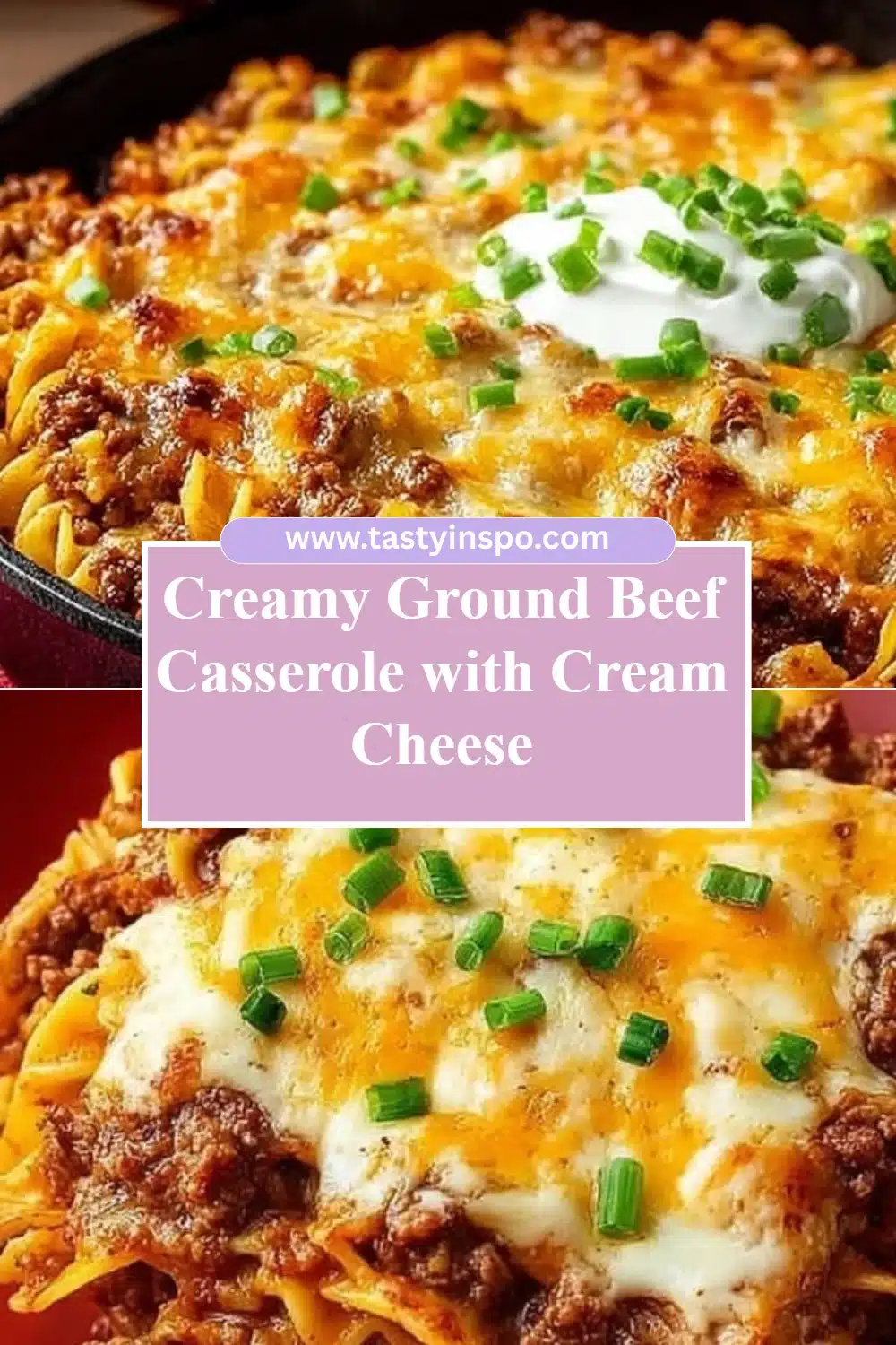 Creamy Ground Beef Casserole with Cream Cheese
