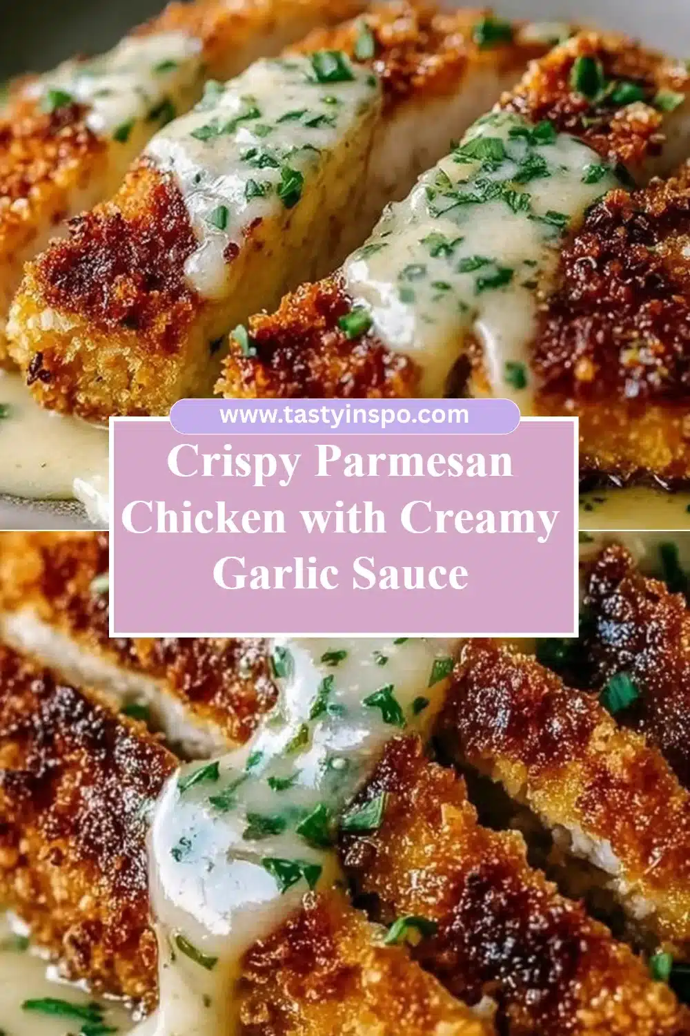 Crispy Parmesan Chicken with Creamy Garlic Sauce 3 Crispy Parmesan Chicken with Creamy Garlic Sauce