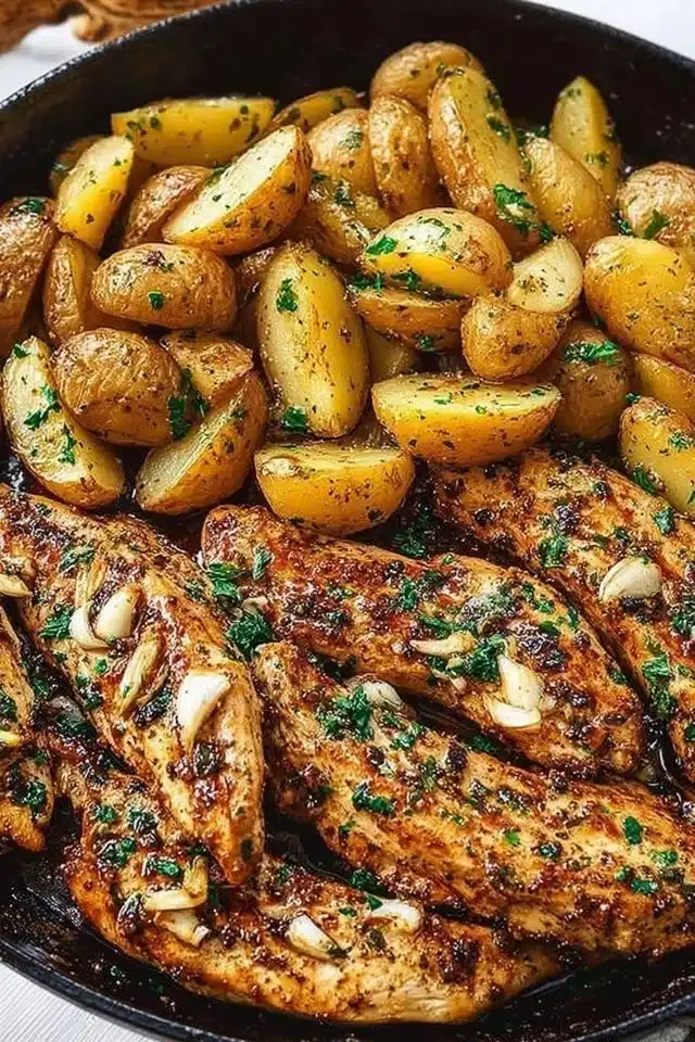 Garlic Butter Chicken with Potatoes