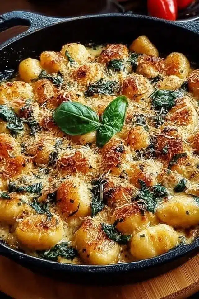 Garlic Chicken Gnocchi Skillet