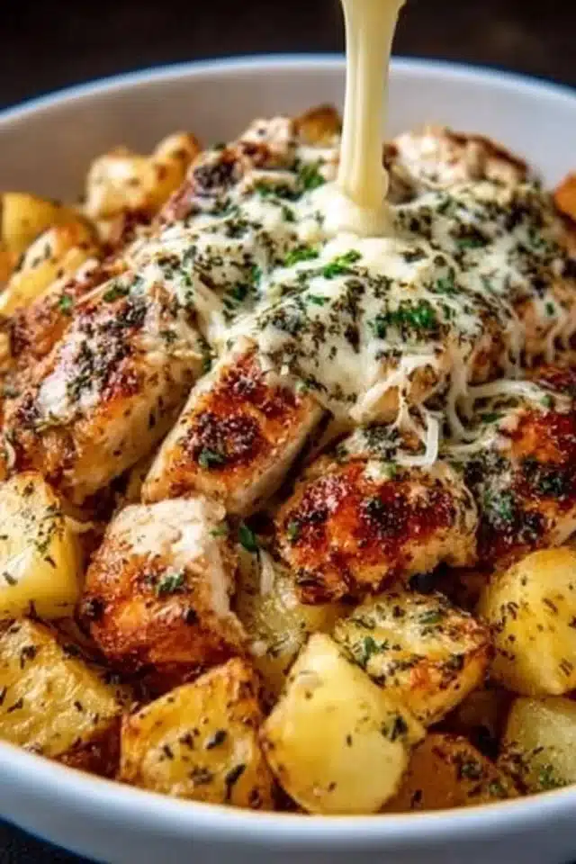 Garlic Parmesan Chicken and Potatoes (One-Pan Dinner)