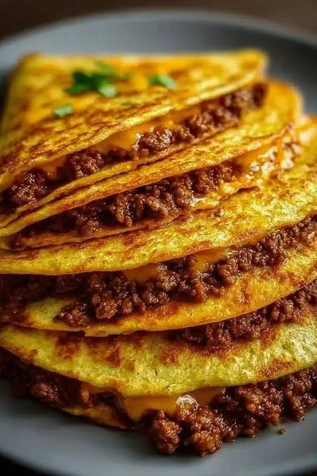 Ground Beef Baked Tacos