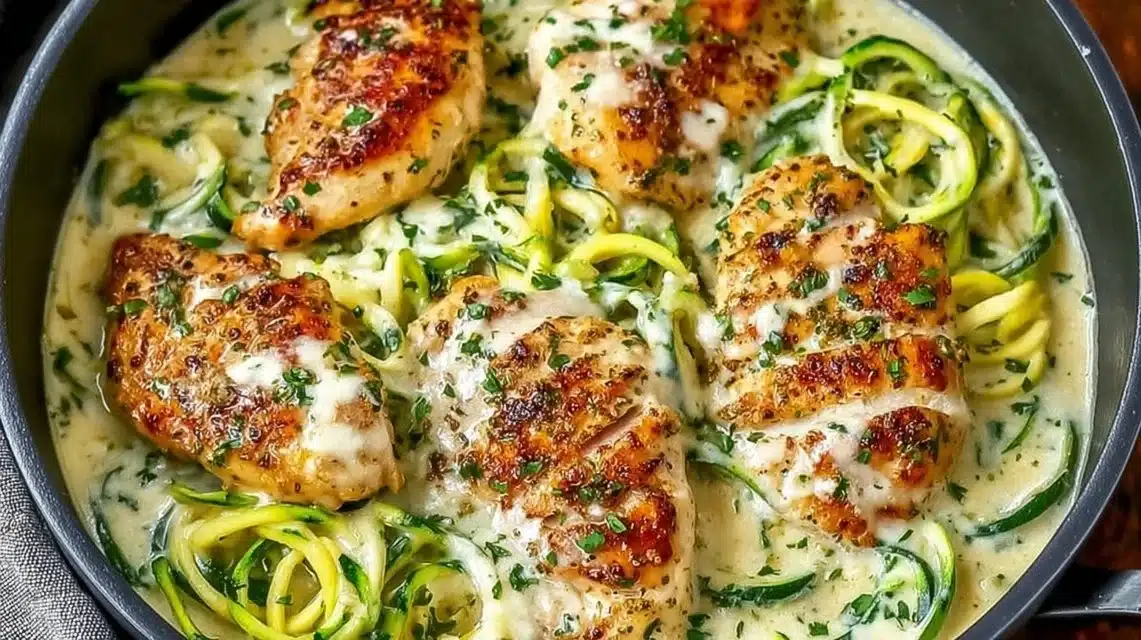 Best 10 Easy Dinner Recipes for Quick and Delicious Meals 2 Keto Chicken Alfredo with Zoodles Better Than Restaurant Style