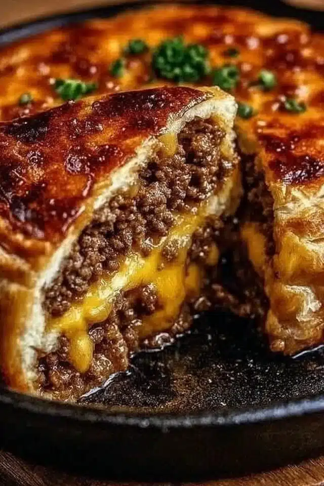 One-Pan Cheeseburger Pie Dinner