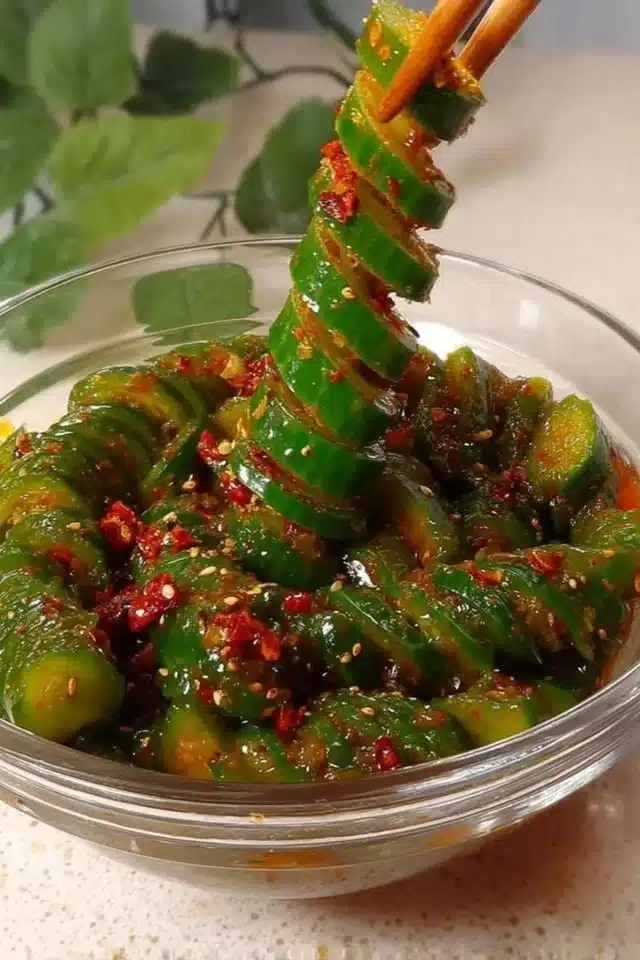 Spiral Cucumber Salad: Korean-Inspired Recipe