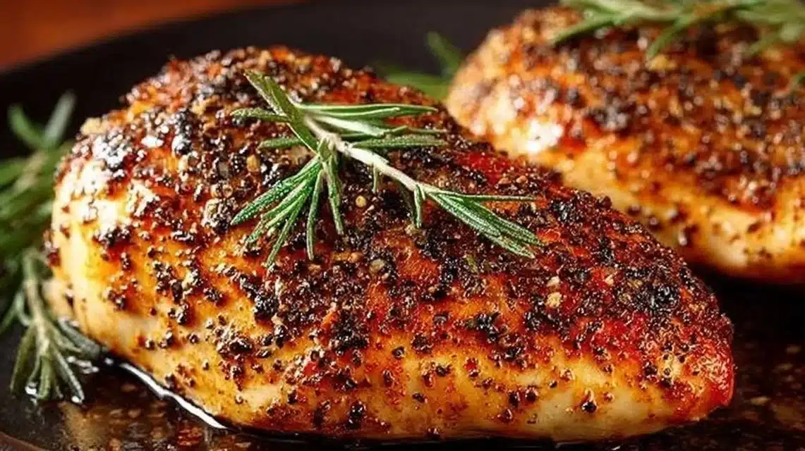 The Best Roast Chicken Breast for Busy Weeknights 1 Perfectly cooked roast chicken breast on a wooden cutting board