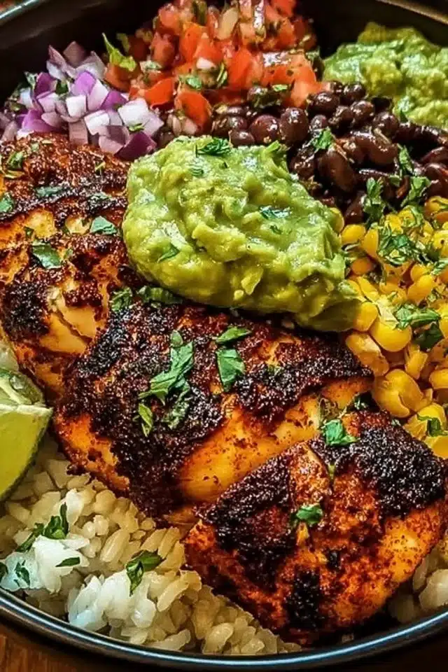 Blackened Fish Taco Bowls