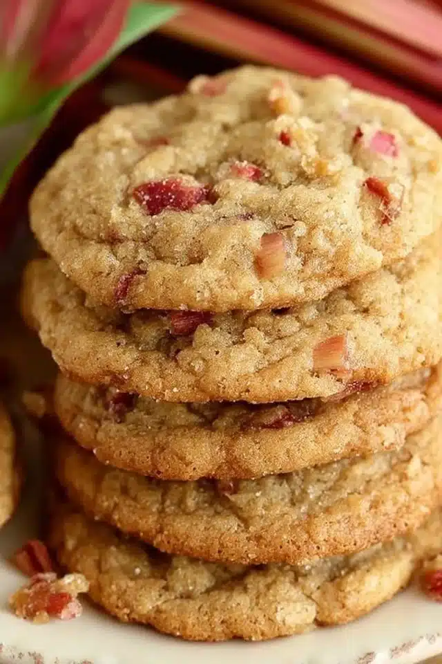 Brown Sugar Rhubarb Cookies
