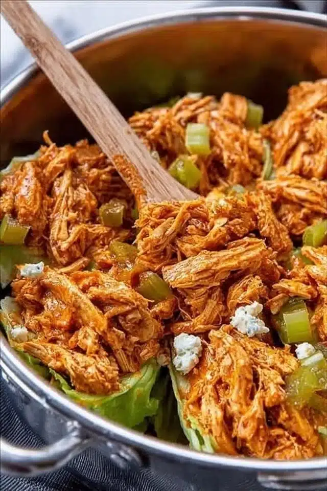 Buffalo Chicken Lettuce Wraps