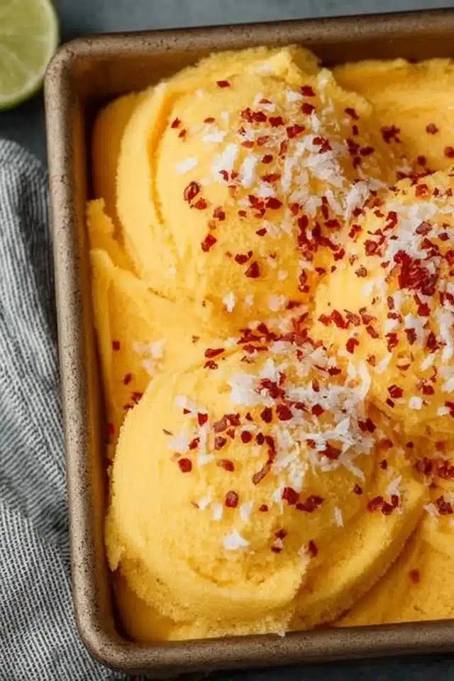 Chili Lime Mango Sorbet