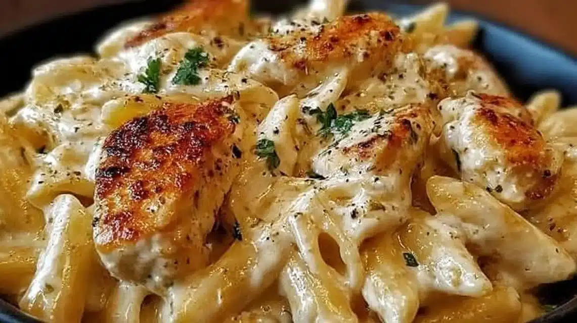 Easy Creamy Cajun Chicken Pasta with Rich Spicy Sauce 1 Creamy Cajun Chicken Pasta with bold flavors and spices in a delicious bowl