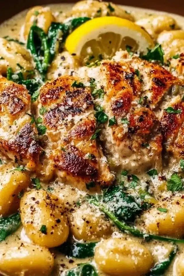 Creamy Lemon Parmesan Chicken Gnocchi