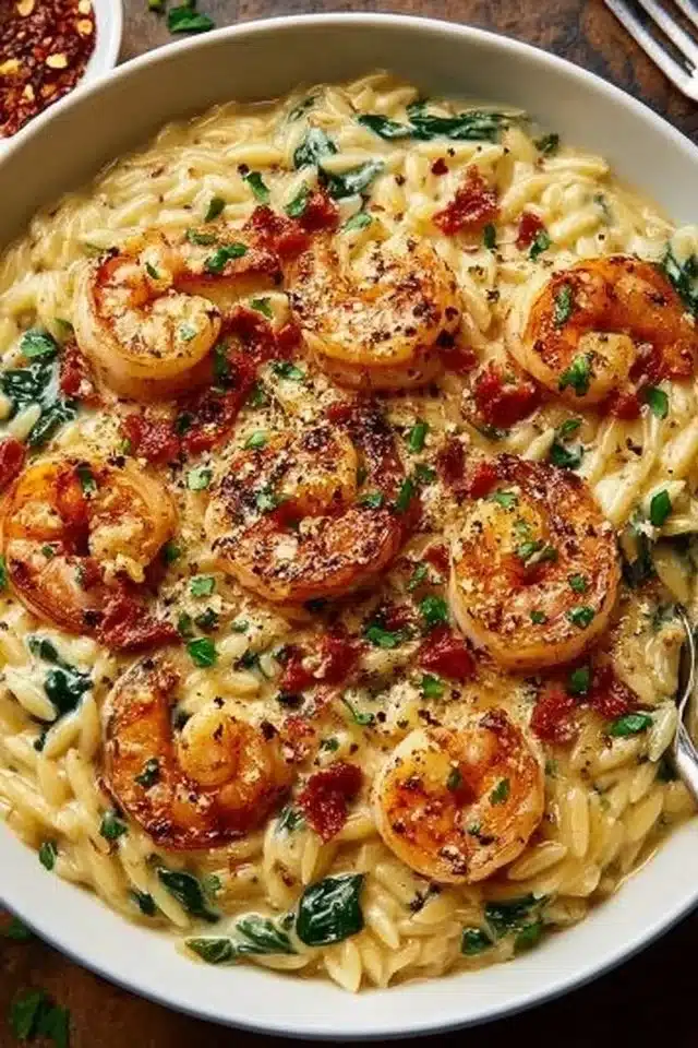 Creamy Shrimp Orzo