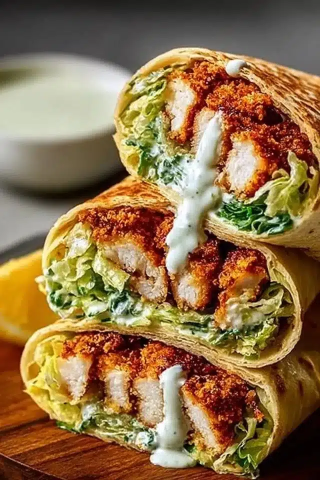 Homemade Crispy Chicken Caesar Wrap Everyone Will Love 2 Crispy Chicken Caesar Wrap