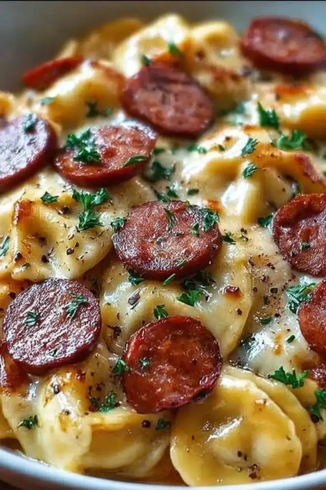 Easy Crock Pot Pierogi Casserole with Kielbasa and Creamy Flavor 2 Crock Pot Pierogi Casserole with Kielbasa