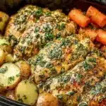 Easy Crockpot Garlic Herb Chicken Recipe for Dinner Tonight 3 crockpot garlic herb chicken 2026 04 02 170502 1024x574 1