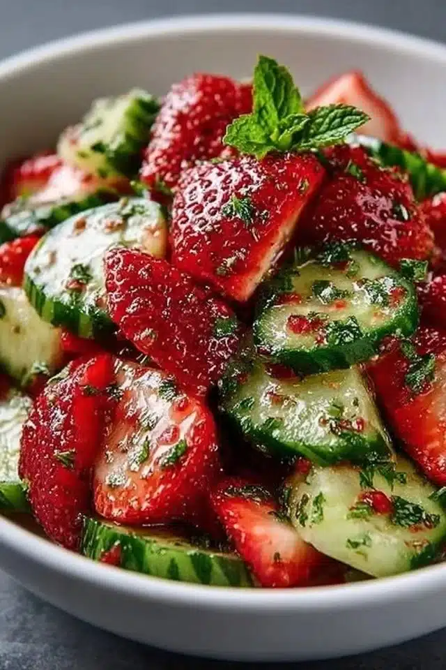 Cucumber Strawberry Salad
