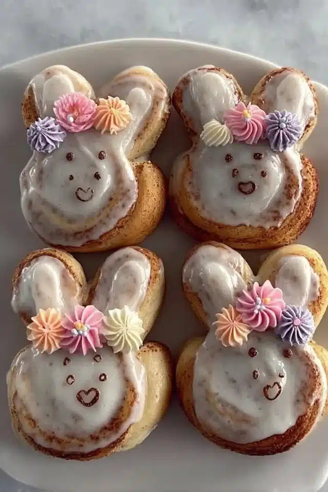 The Best Easter Bunny Cinnamon Rolls for Easter Morning 2 Easter Bunny Cinnamon Rolls