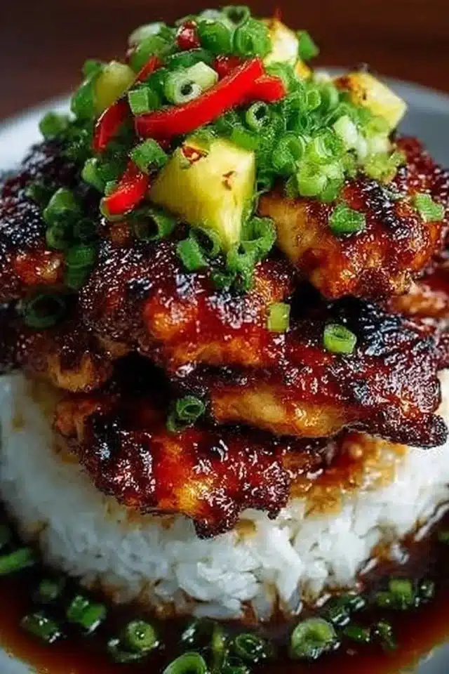 Hawaiian Turn Turn Chicken Stack