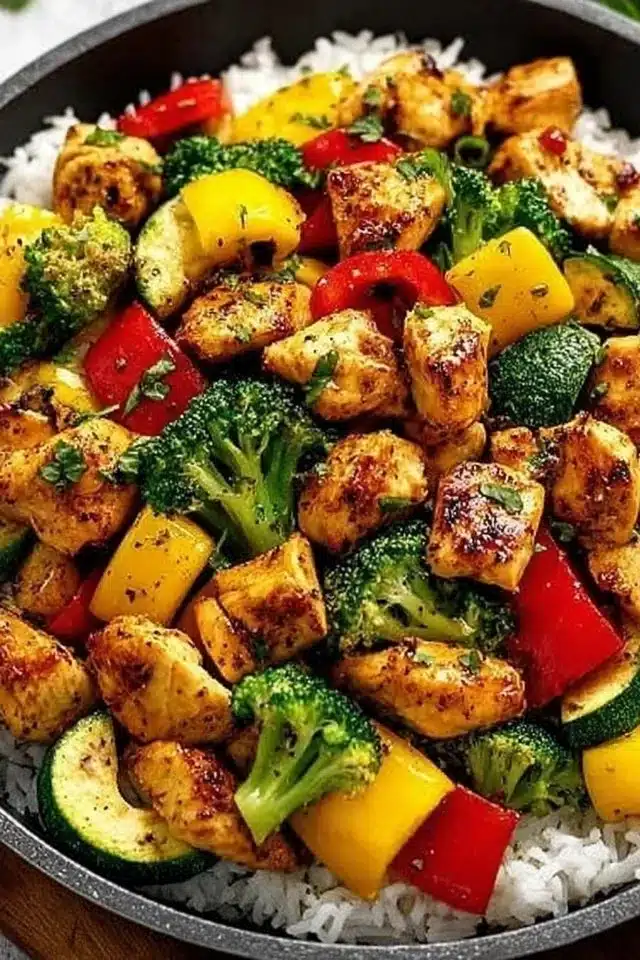 Healthy Chicken and Vegetables Skillet