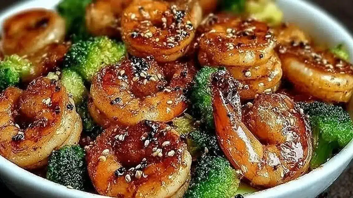 The Best High-Protein Honey Garlic Shrimp for Busy Weeknights 1 High-protein honey garlic shrimp dish served with vegetables