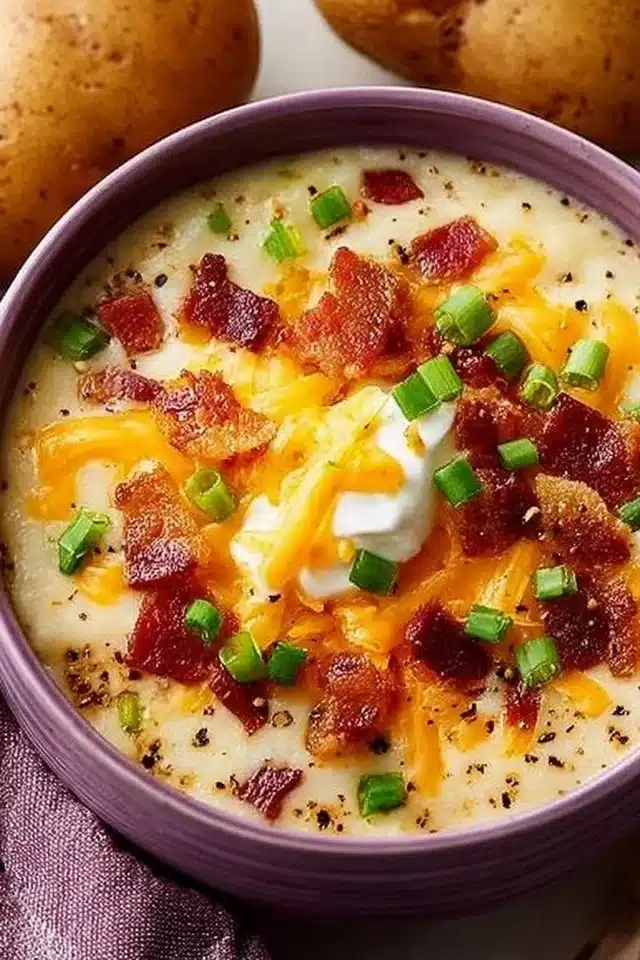 Homemade Crock Pot Loaded Baked Potato Soup