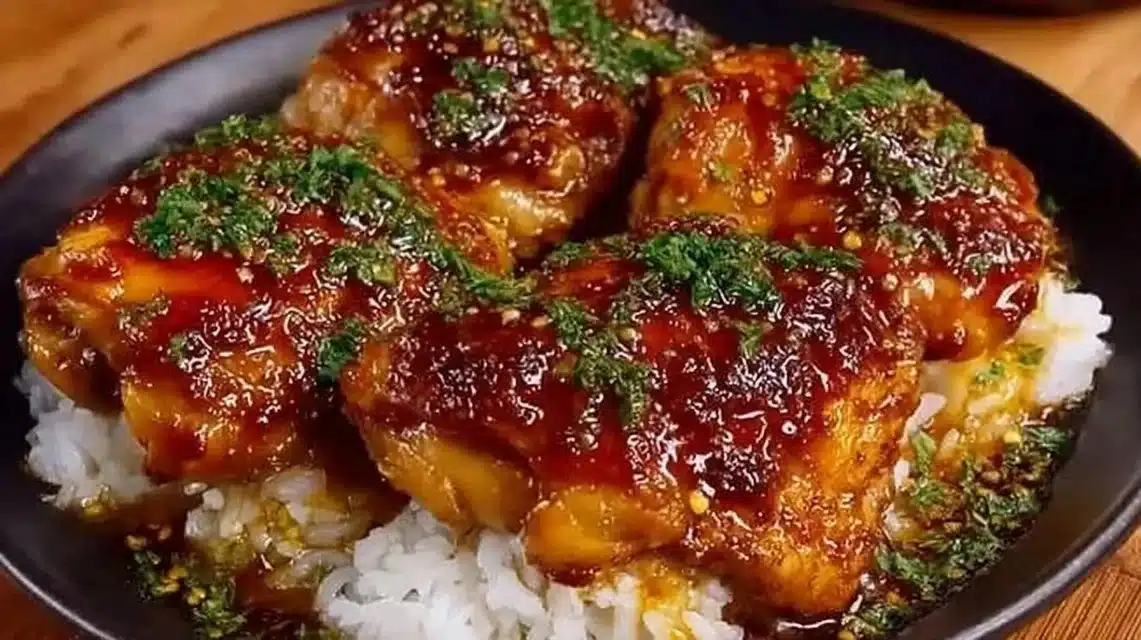 Honey Garlic Lemon Pepper Chicken Thighs with Simple Ingredients 1 Delicious Honey Garlic Lemon Pepper Chicken Thighs served on a plate