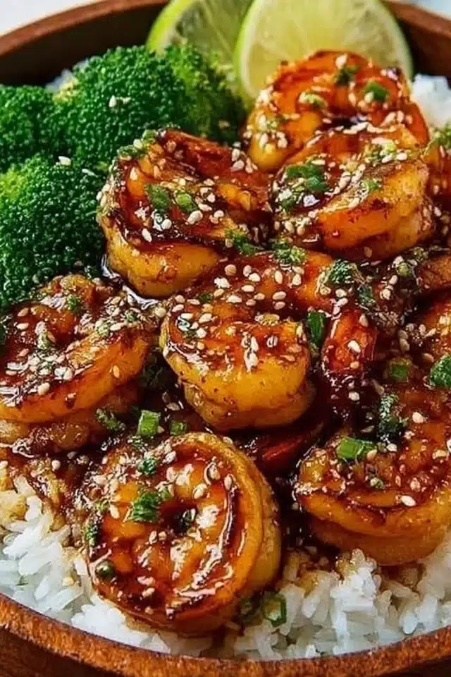 Honey Garlic Shrimp Bowls