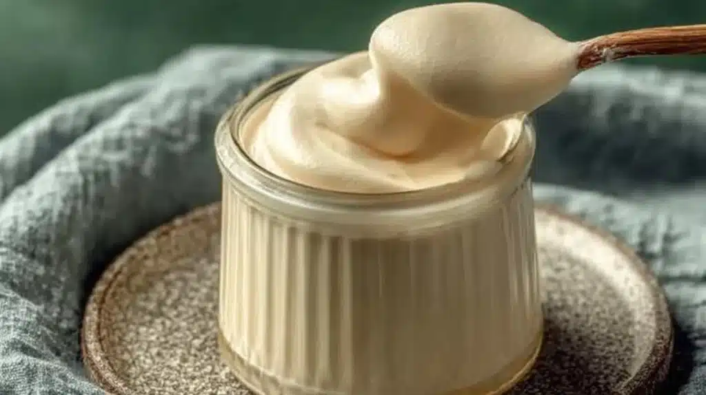 Delicious fluffy whipped honey spread on toast