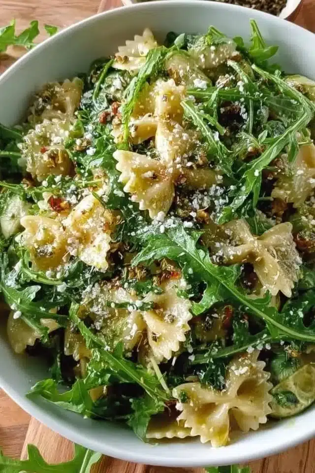 Lemon Arugula Pasta Salad