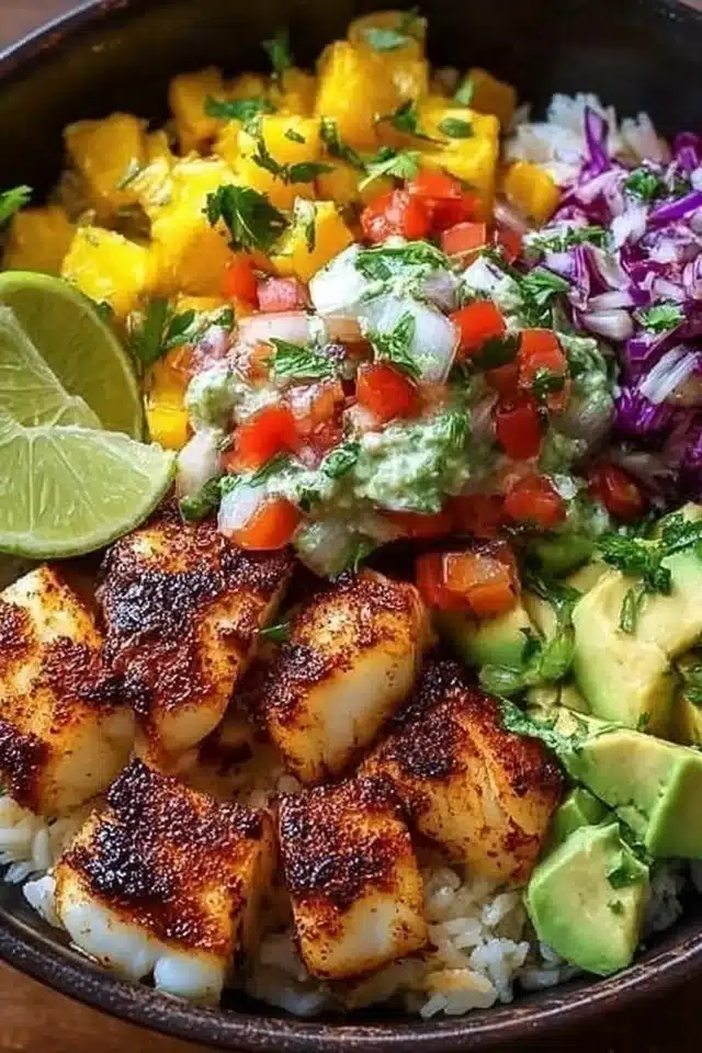 Low-Carb Fish Taco Bowls with Flaky Fish and Bold Flavor 2 Low-Carb Fish Taco Bowls